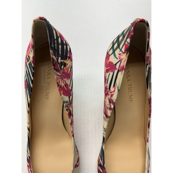 Ivanka Trump Floral Peeptoe Stiletto Heel Womens Size 10m - Picture 3 of 6